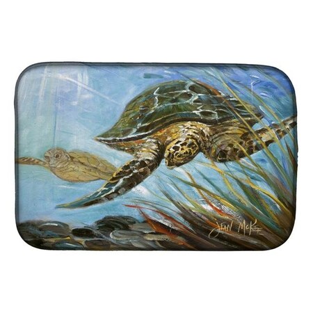Carolines Treasures Carolines Treasures JMK1118DDM Loggerhead Sea Turtle Dish Drying Mat JMK1118DDM